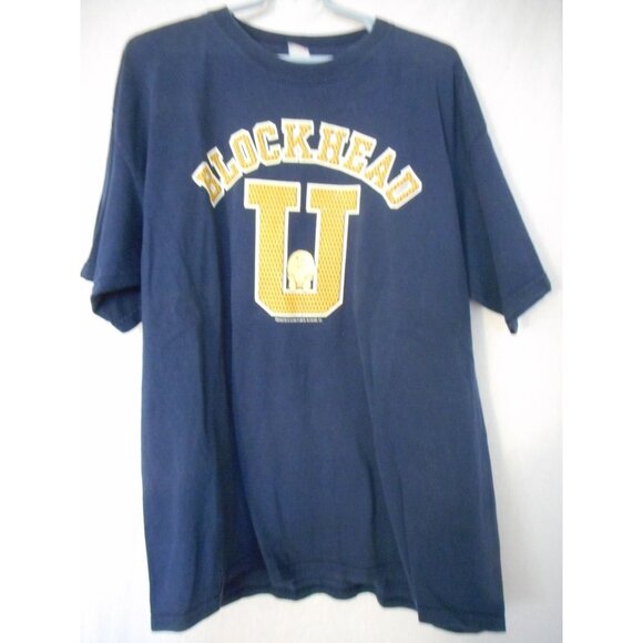 Vtg Blue Charlie Brown Blockhead U Tee T-Shirt Short Sleeve cotton blend Unisex - Picture 1 of 4